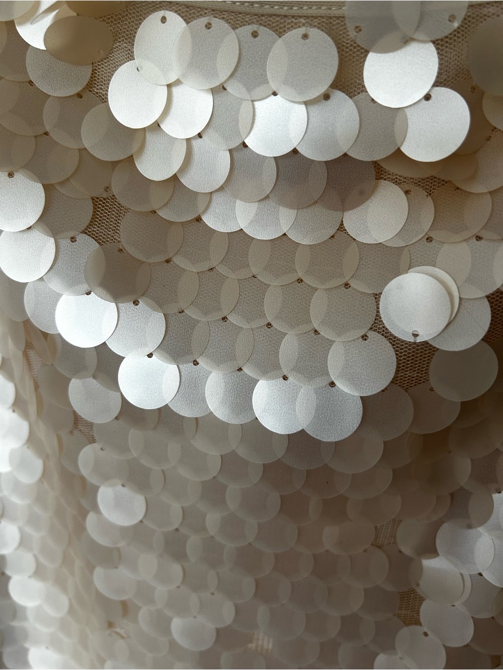 Anthropologie Nude Midi Skirt with Silver Sequins - Picture 3 of 4
